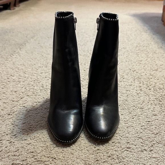 Coach Black Heeled Boots with Stud Accents - Picture 2 of 5